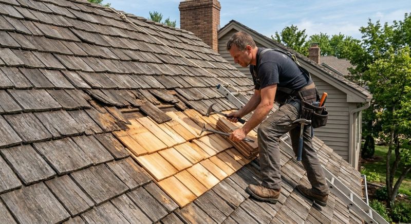 Cedar Shake Roof Repair in Woodbridge, CT
