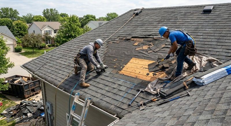 Damaged Roof Repair in Derby, CT