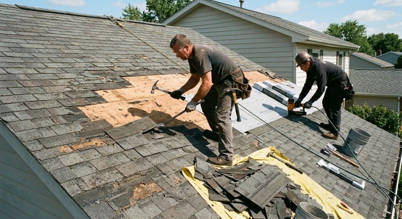 Damaged Roof Repair in Oakville, CT
