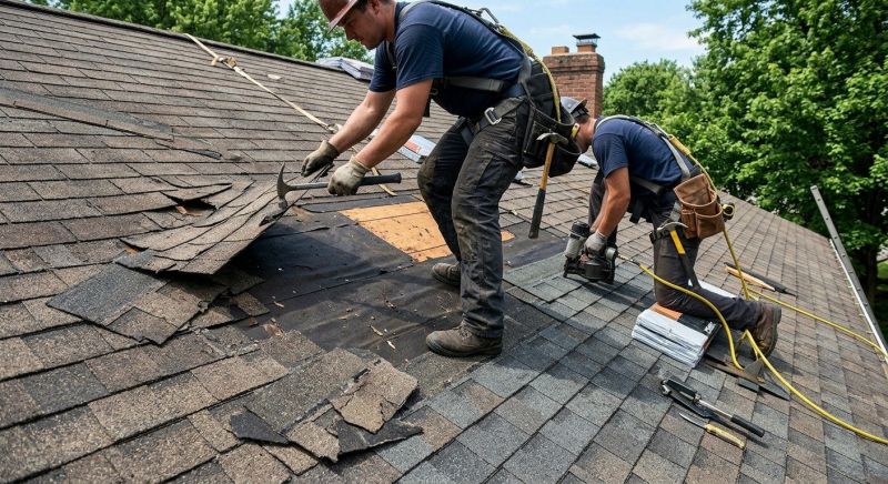 Damaged Roof Repair in Woodbridge, CT