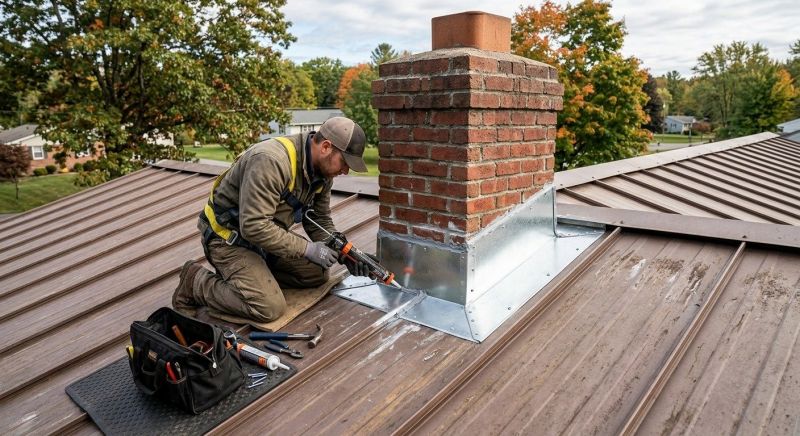 Metal Roof Flashing Repair in New Haven, CT
