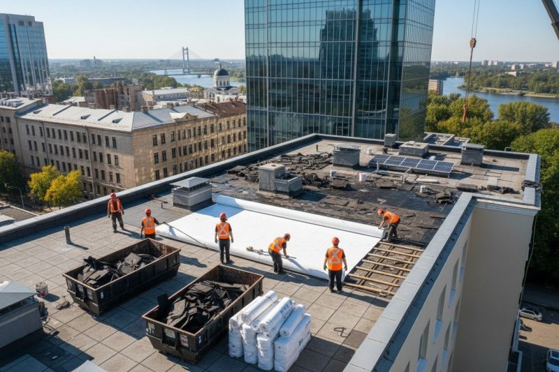 Single Ply Roof Replacement in Trumbull, CT