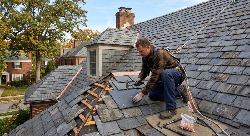 Slate Roof Repair in Bethany, CT