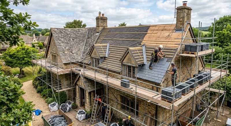 Slate Roof Replacement in Oakville, CT