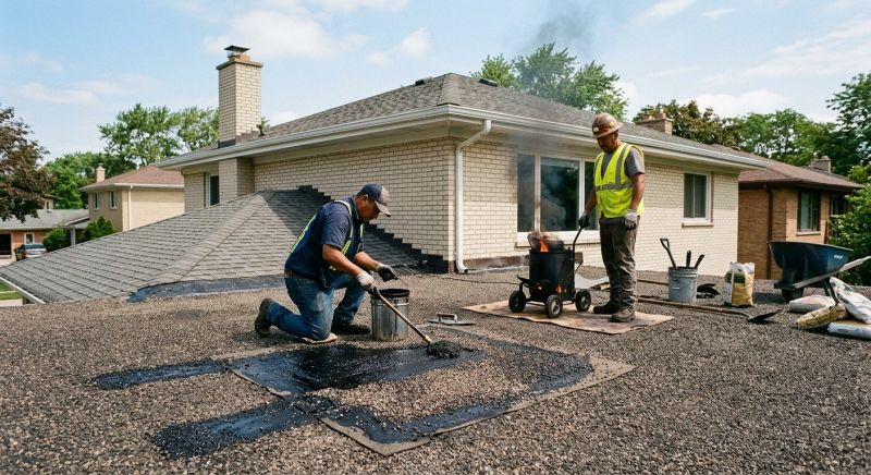 Tar And Gravel Roof Repair in Woodbury, CT
