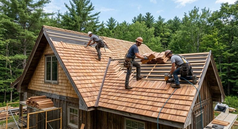 Wood Roofing Installation in Easton, CT